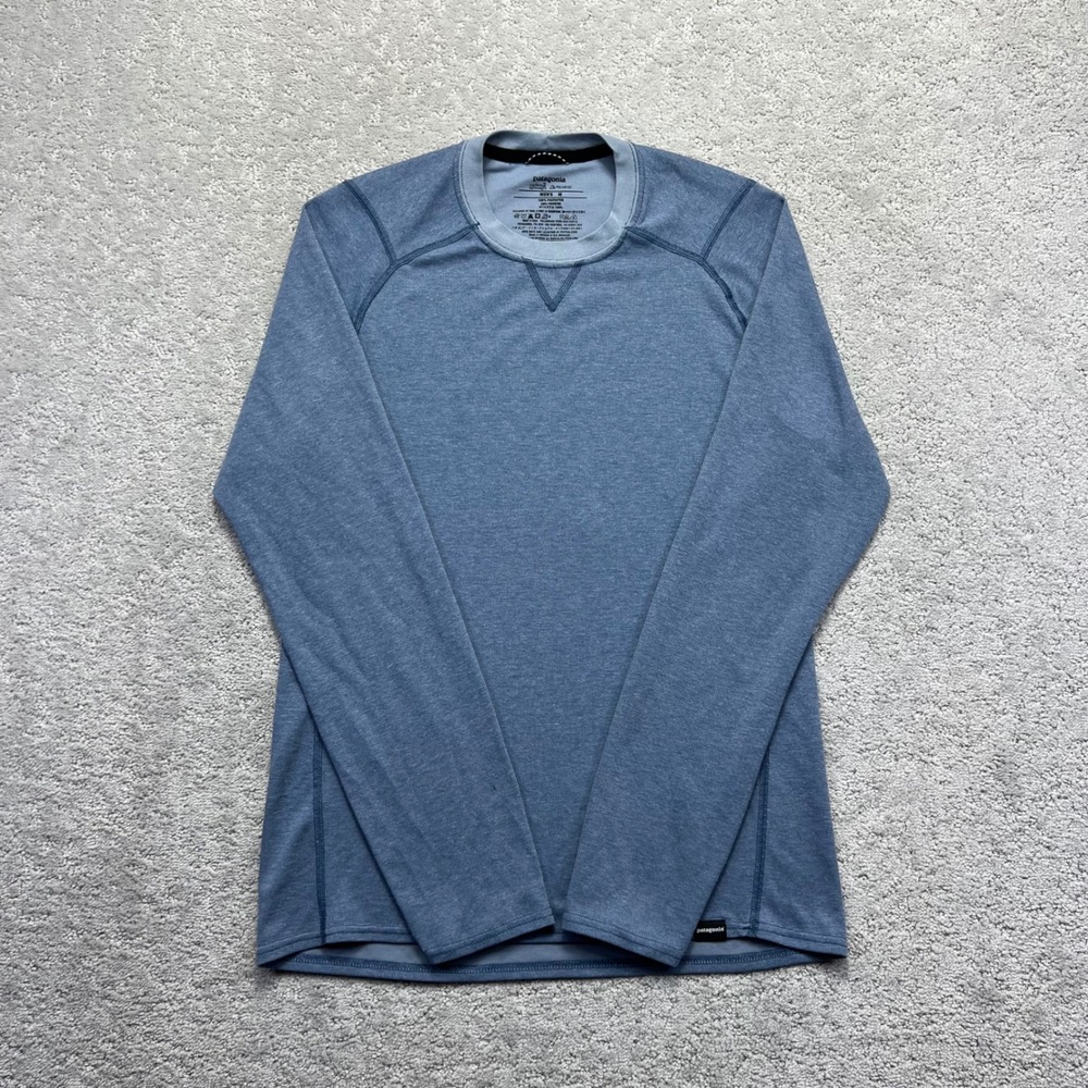 Patagonia Capilene 2 Longsleeve Shirt M Blue Lightweight Polartec Base Layer